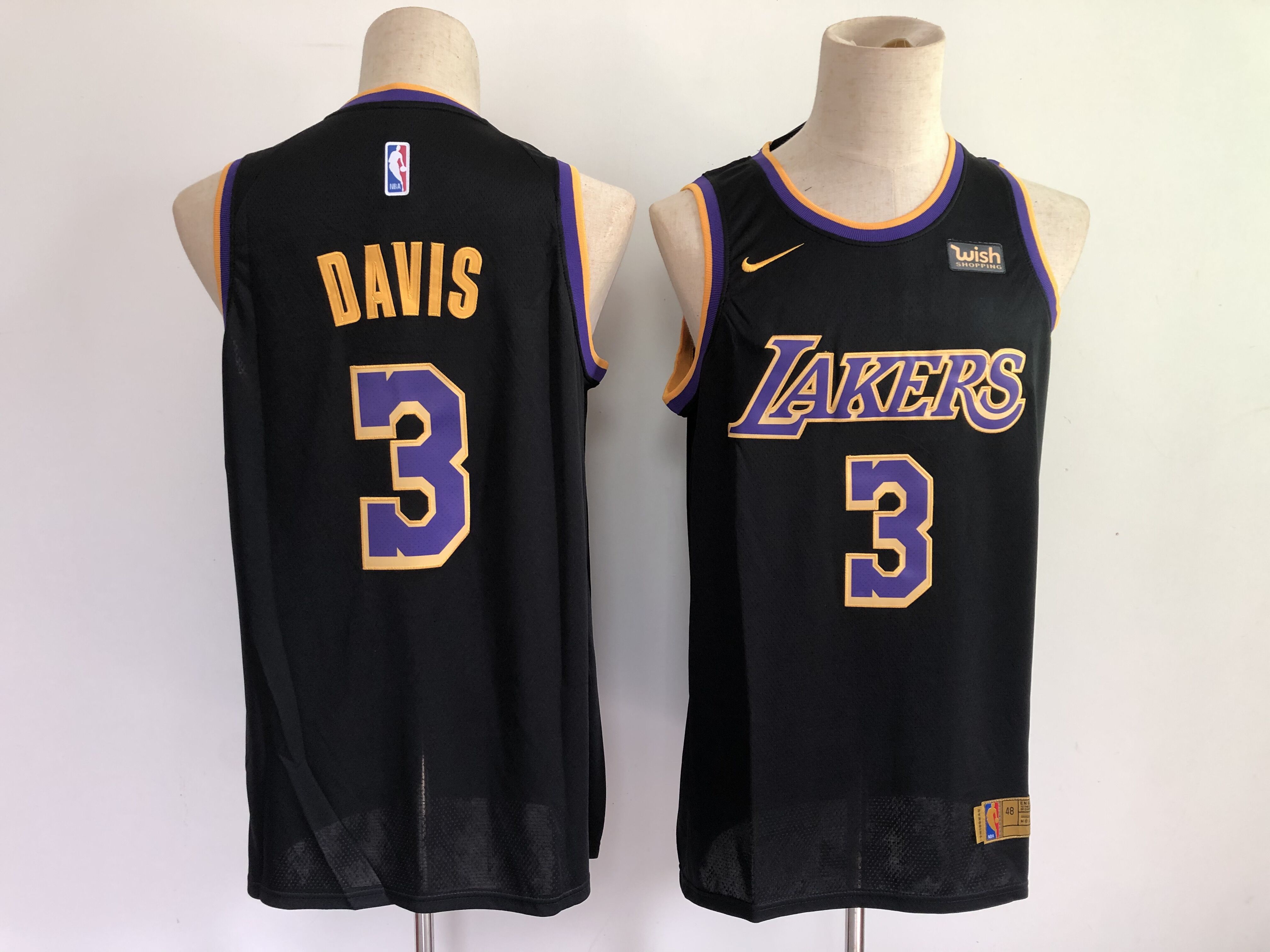 Men Los Angeles Lakers #3 Davis Black Award Edition 2021 Nike NBA Jersey